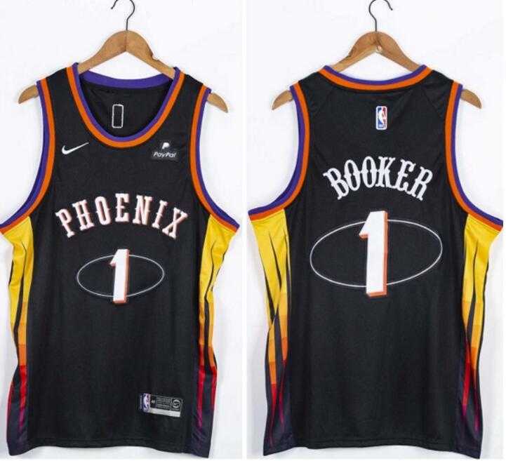 Suns 1 Devin Booker Black Nike Swingman Jersey,We sell and wholesale Suns 1 Devin Booker Black Nike Swingman Jersey on line form chian!